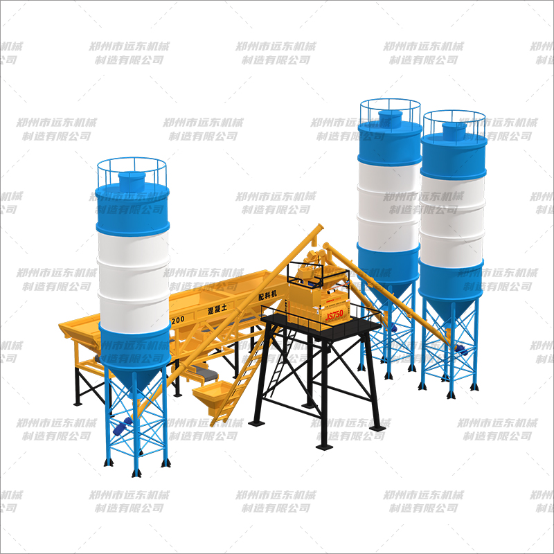 HZS35简易站(750+3仓)(图2) HZS35简易站(750+3仓)(图2)